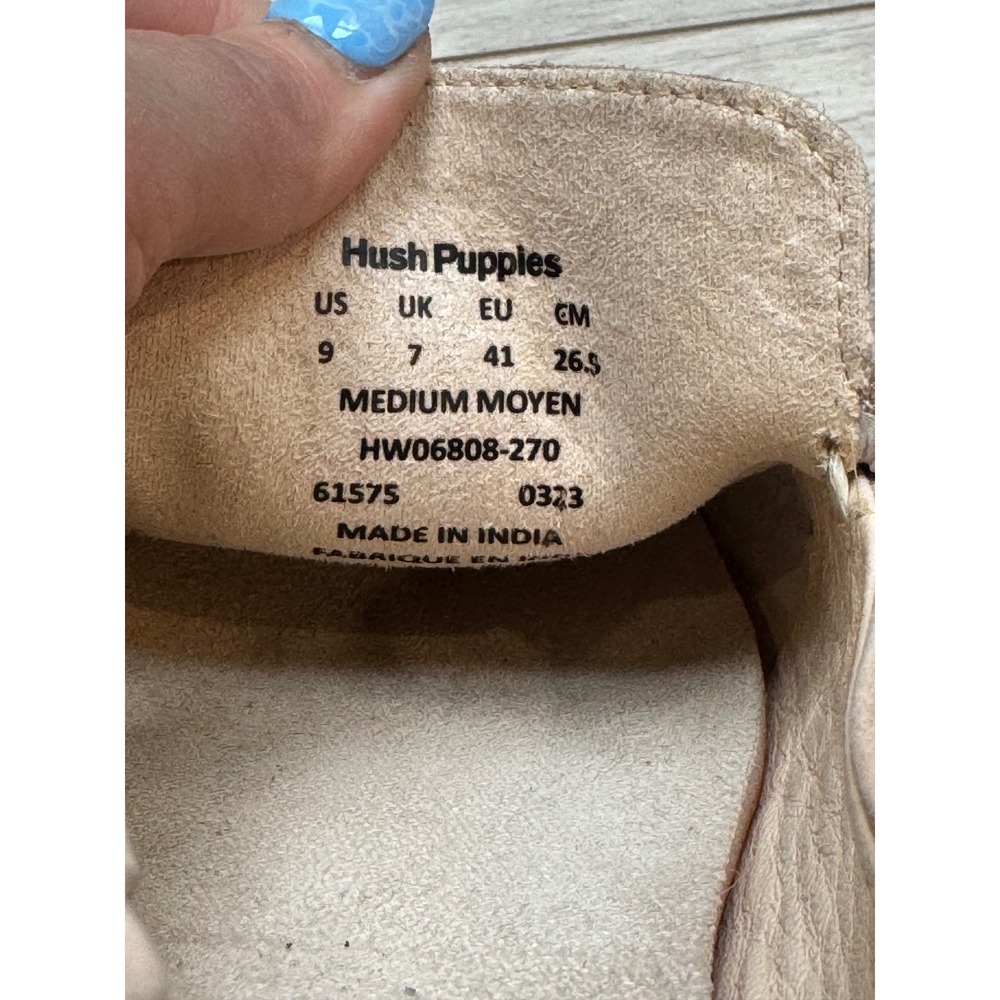 Hush Puppies Leather Loafers Quiet Luxury Women 9 Tan Slip On Old Money Preppy‎ - Picture 7 of 11